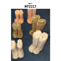 MTCCC7 zsrz周樹人之 /25冬時尚毛毛靴合集保暖長筒中筒辣妹博主