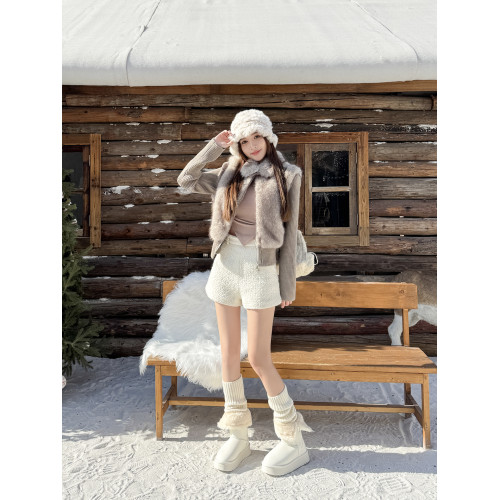 白色厚底防水棉靴2025冬季新款真皮加絨保暖雪地靴中筒短靴防滑