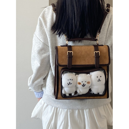 錢一波的痛包|2025秋冬新款麂皮絨10cm娃包小食量學院風雙肩後後背包 錢一波的痛包|2025秋冬新款麂皮絨10cm娃包小食量學院風雙肩後後背包