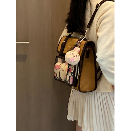 錢一波的痛包|2025秋冬新款麂皮絨10cm娃包小食量學院風雙肩後後背包 錢一波的痛包|2025秋冬新款麂皮絨10cm娃包小食量學院風雙肩後後背包