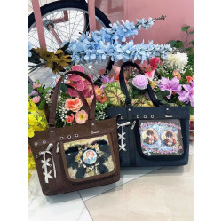 斯莫爾原創手提痛包大容量單肩包吧唧穀子娃展示包腋下通勤托特包