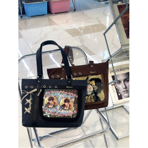 斯莫爾原創手提痛包大容量單肩包吧唧穀子娃展示包腋下通勤托特包