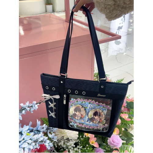 斯莫爾原創手提痛包大容量單肩包吧唧穀子娃展示包腋下通勤托特包