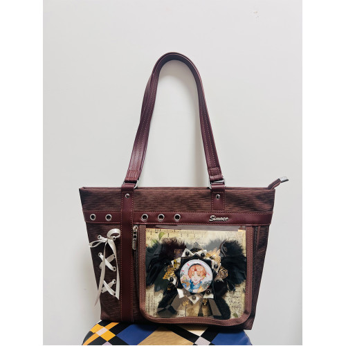 斯莫爾原創手提痛包大容量單肩包吧唧穀子娃展示包腋下通勤托特包