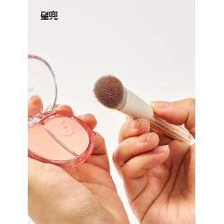 星兜小掃把腮紅刷斜坡形腮紅膏刷高光膏刷可攜式短柄化妝刷繪本XD04