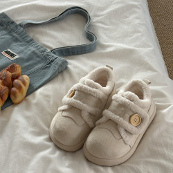 冬季加絨保暖棉鞋女款2026年冬季爆款女鞋二棉鞋子厚底雪地靴百搭