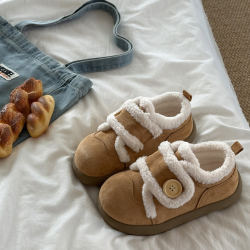 冬季加絨保暖棉鞋女款2026年冬季爆款女鞋二棉鞋子厚底雪地靴百搭