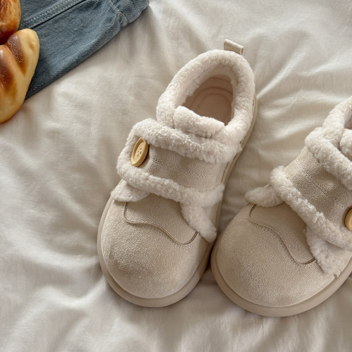 冬季加絨保暖棉鞋女款2026年冬季爆款女鞋二棉鞋子厚底雪地靴百搭