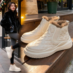 網紅雪地靴女2026冬季新款加絨加厚外穿厚底棉鞋防水防滑短筒靴子
