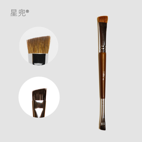 星兜大號雙頭眉刷 野生眉化妝刷眉粉刷 填色+細節 TAN檀T33