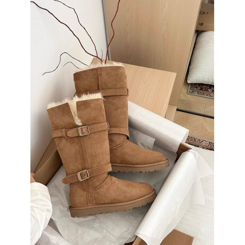 厚底長筒灰色雪地靴女2026新款冬季兩穿中筒加絨不過膝騎士靴棉鞋