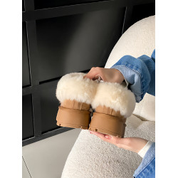 2025年冬季新款塔茨特羊皮毛一體防水防滑厚底雪地靴保暖靴子