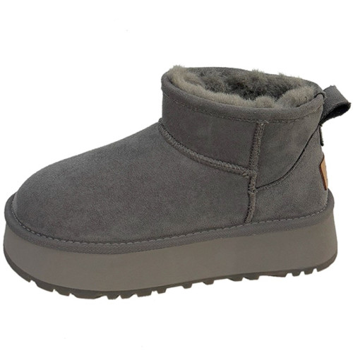 8cm內增高雪地靴女款2026新款冬季加厚保暖短筒防滑棉靴加絨棉鞋