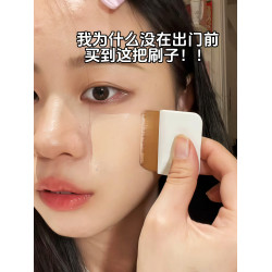 省粉底液！扁頭粉底刷化妝刷子一字型無痕底妝可攜式超薄平頭化妝師