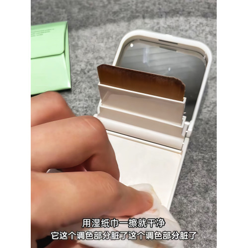 省粉底液！扁頭粉底刷化妝刷子一字型無痕底妝可攜式超薄平頭化妝師