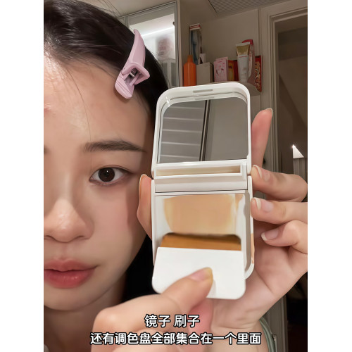 省粉底液！扁頭粉底刷化妝刷子一字型無痕底妝可攜式超薄平頭化妝師