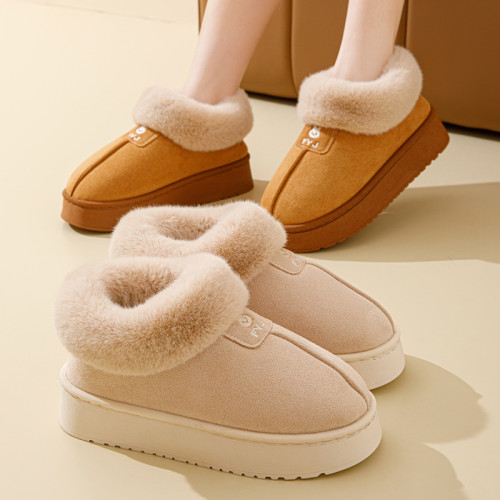 2025新款棉拖鞋女冬季可外穿保暖毛毛包跟加厚加絨棉鞋毛絨雪地靴