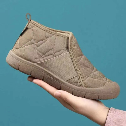 冬季2026新款老北京棉鞋女加絨加厚保暖防滑一腳蹬媽媽棉靴雪地靴