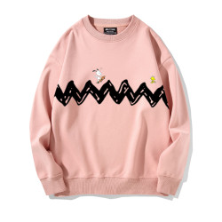 史努比聯名衛衣男女寬鬆情侶ins潮春秋加絨圓領學生外套上衣服潮