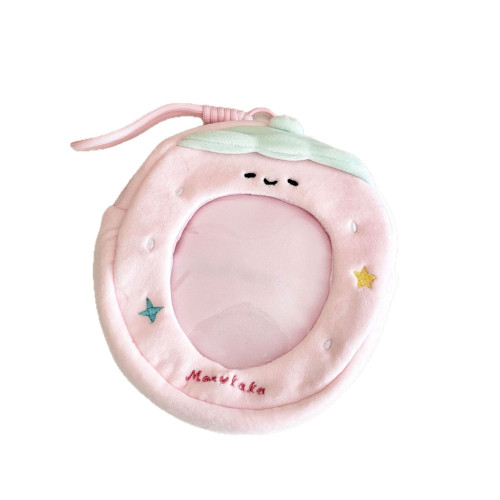 原創草莓娃包毛絨卡通娃包娃用收納包收納袋遛娃包吧唧痛包ins