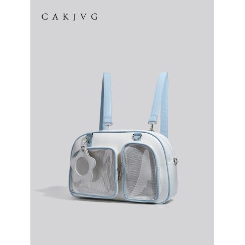 CAKJVG動漫可愛少女痛包雙肩包2025新款學院風吧唧娃包單肩斜後後背包