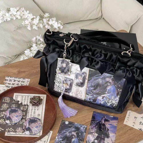 【燭宴】痛包單肩斜背大容量14寸電腦包大食量紥穀少女吧唧