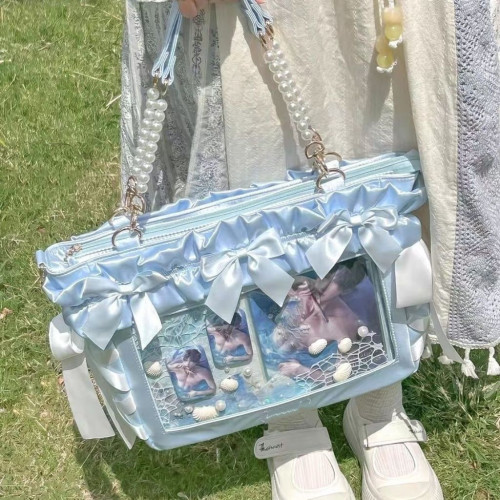 【燭宴】痛包單肩斜背大容量14寸電腦包大食量紥穀少女吧唧