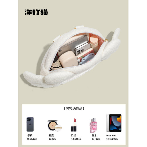 洋叮貓原創毛絨可愛天使喵痛包女生小食量吧唧動漫二次元雙肩後後背包