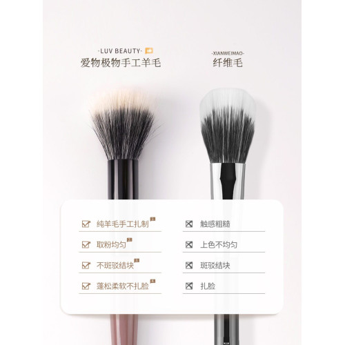 愛物極物點彩刷腮紅刷高光刷羊毛可攜式散粉高光刷羊毛一支裝FW-27 愛物極物點彩刷腮紅刷高光刷羊毛可攜式散粉高光刷羊毛一支裝FW-27