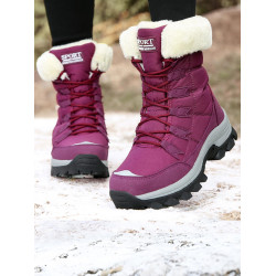 大碼雪地靴女2025新款冬季保暖加絨加厚防寒防滑東北戶外滑雪棉鞋