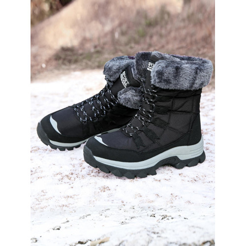 大碼雪地靴女2025新款冬季保暖加絨加厚防寒防滑東北戶外滑雪棉鞋