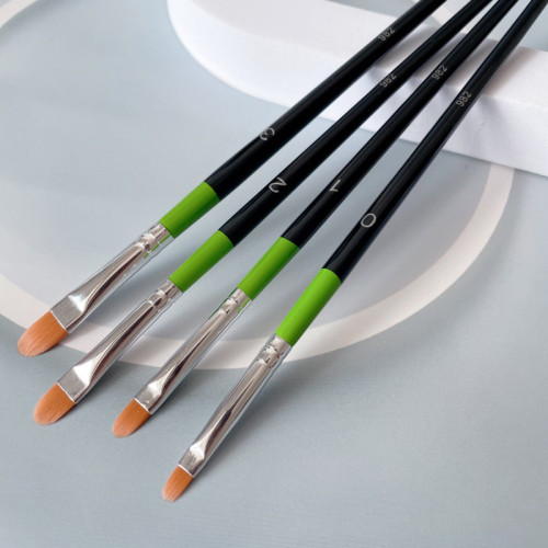 華虹粉刷匠同款舌形遮瑕刷123號982淚溝刷大中小號細節化妝刷扁頭