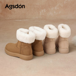 奧古獅登復古西部靴2026新款春季通勤懶人鞋子勃肯單鞋厚底馬丁靴