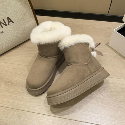 大碼女鞋41到43雪地棉女款冬季加絨厚底短靴新款棉鞋白色雪地靴女 大碼女鞋41到43雪地棉女款冬季加絨厚底短靴新款棉鞋白色雪地靴女