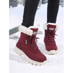 雪地靴女2025新款冬季加絨加厚保暖高幫棉鞋防水防滑厚底中筒短靴