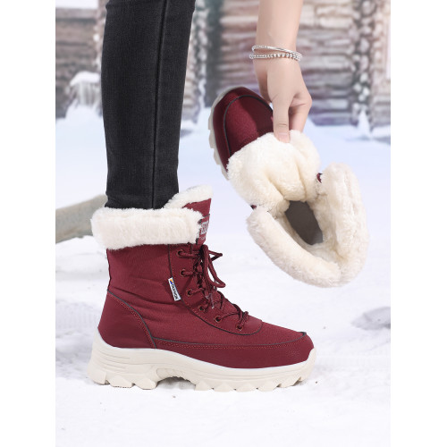 雪地靴女2025新款冬季加絨加厚保暖高幫棉鞋防水防滑厚底中筒短靴 雪地靴女2025新款冬季加絨加厚保暖高幫棉鞋防水防滑厚底中筒短靴