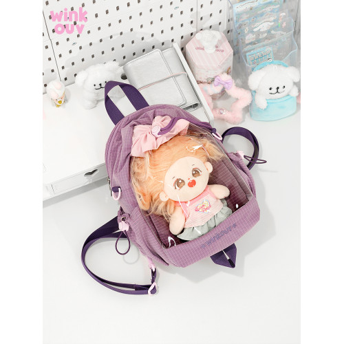 winkouv小型抽繩雙肩斜背痛包小食量20cm日常10cm外出迷你小娃包 winkouv小型抽繩雙肩斜背痛包小食量20cm日常10cm外出迷你小娃包