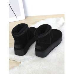 純羊毛雪地靴女2024冬季季新款皮毛一體短筒厚底加絨加厚東北棉鞋