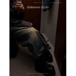 暗黑重工馬丁靴女帥氣龐克短靴厚底增高短筒靴子綑綁金屬高幫鞋潮