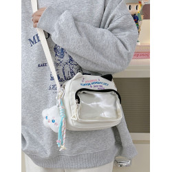 貓咪二次元透明斜後後背包2026新款夏可愛小包包女學生單肩包痛包娃包