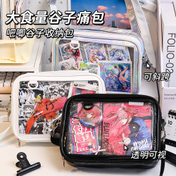 藍果大容量痛包吧唧收納包單肩斜背畫框痛包小食量穀子多功能女包