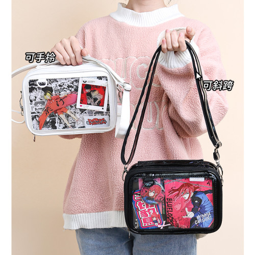 藍果大容量痛包吧唧收納包單肩斜背畫框痛包小食量穀子多功能女包