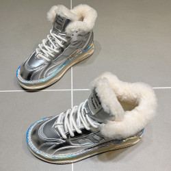 皮毛一體雪地靴女2025年冬季新款加絨保暖東北棉鞋時尚百搭高幫鞋