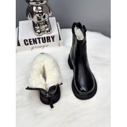 皮毛一體雪地靴女款冬季加絨加厚防水防滑羊毛馬丁靴保暖厚底棉鞋