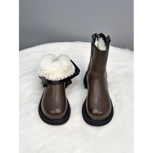 皮毛一體雪地靴女款冬季加絨加厚防水防滑羊毛馬丁靴保暖厚底棉鞋