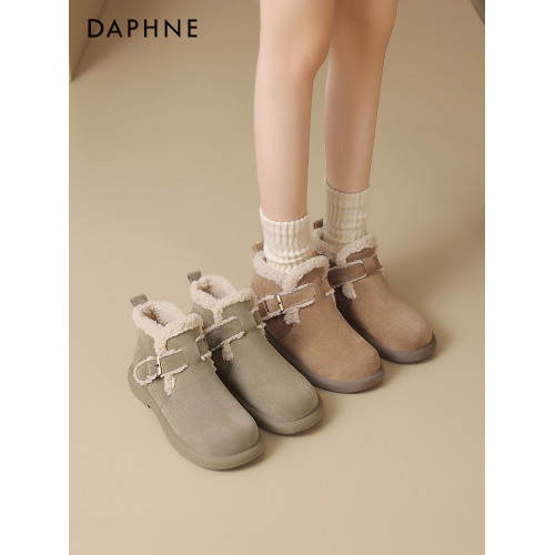 達芙妮雪地靴女款2026新款冬季靴子加絨棉鞋女厚底勃肯鞋毛絨短靴 達芙妮雪地靴女款2026新款冬季靴子加絨棉鞋女厚底勃肯鞋毛絨短靴