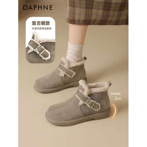 達芙妮雪地靴女款2026新款冬季靴子加絨棉鞋女厚底勃肯鞋毛絨短靴 達芙妮雪地靴女款2026新款冬季靴子加絨棉鞋女厚底勃肯鞋毛絨短靴