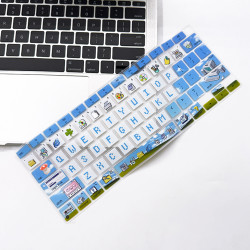 適用MacBook矽膠m2/3/4鍵盤膜pro 13保護air蘋果筆電14/15界面