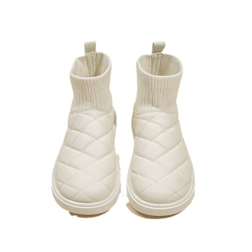 雪地靴女鞋子冬季加絨加厚靴子2026新款爆款棉鞋外穿東北麵包棉靴