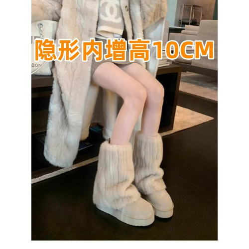 內增高10CM長筒靴雪地靴女款厚底2026年新款中筒冬季保暖加絨加厚 內增高10CM長筒靴雪地靴女款厚底2026年新款中筒冬季保暖加絨加厚